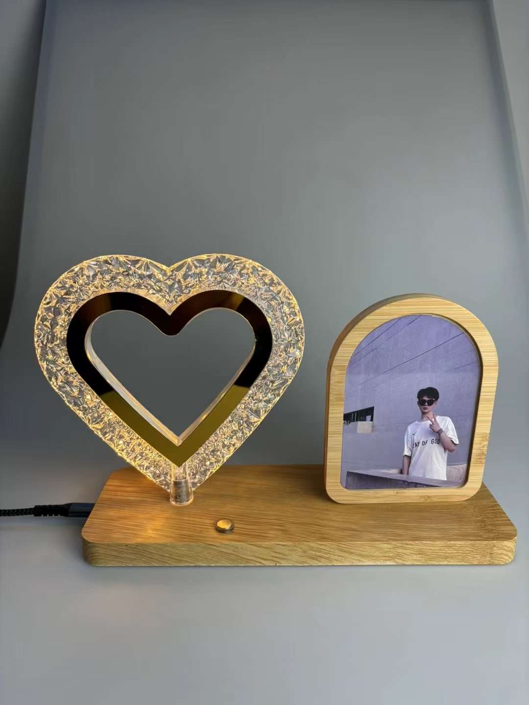 New cross-border decorative table lamp, ambient lamp, bedside lamp with a girlish heart, romantic bedroom table lamp, creative table lamp, night lamp detail image 6