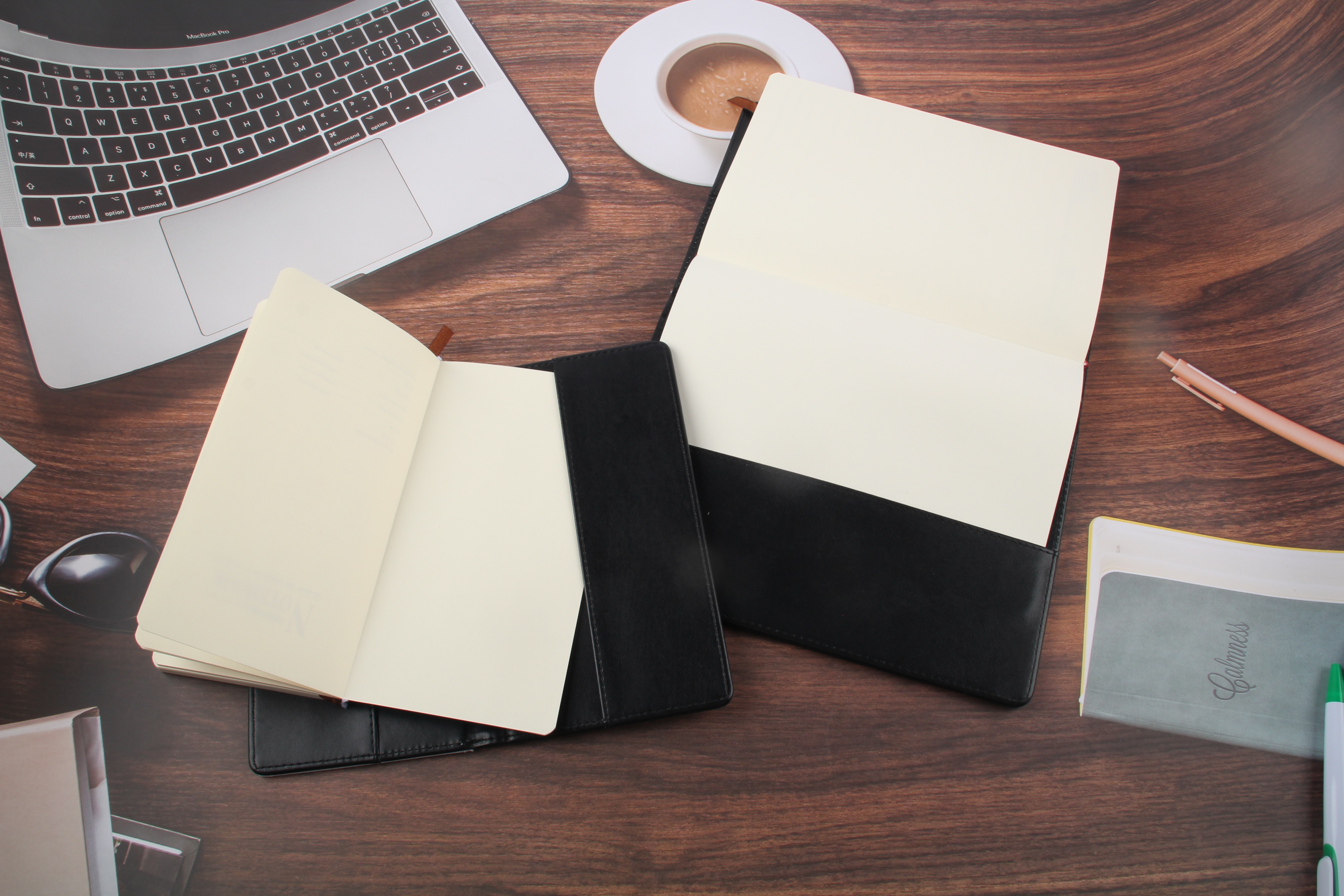 Heat transfer business pu leather notebook, stationery, simple gift, diary, hardcover office notebook, custom logo