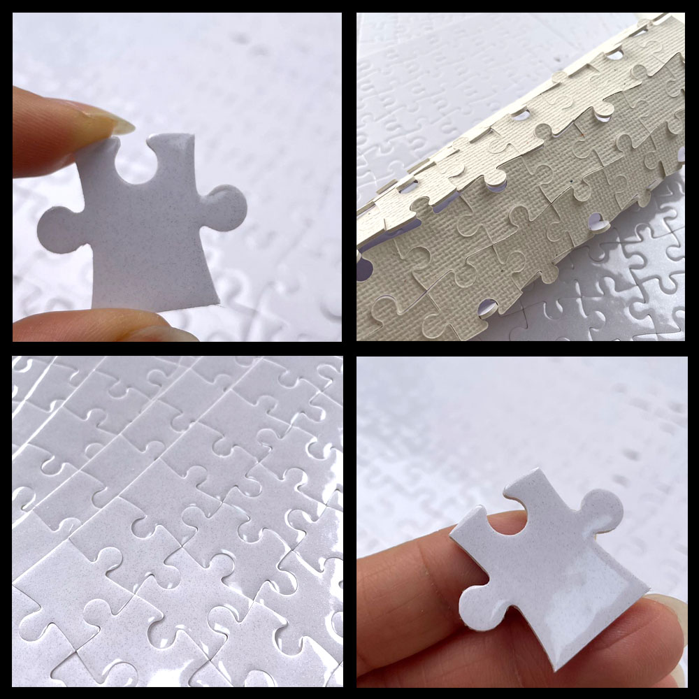 DIY A4 Heat sublimation Blank Puzzle, Blank Personalized puzzle, heat transfer consumables, DIY children's toys, educational puzzle details Picture