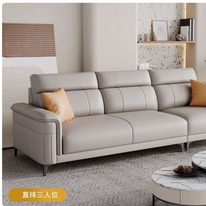 The 2024 new style fabric sofa for the living room is a modern and simple small-sized apartment. It is a popular cat-scratch technology fabric sofa with a straight row of imperial concubines details Picture