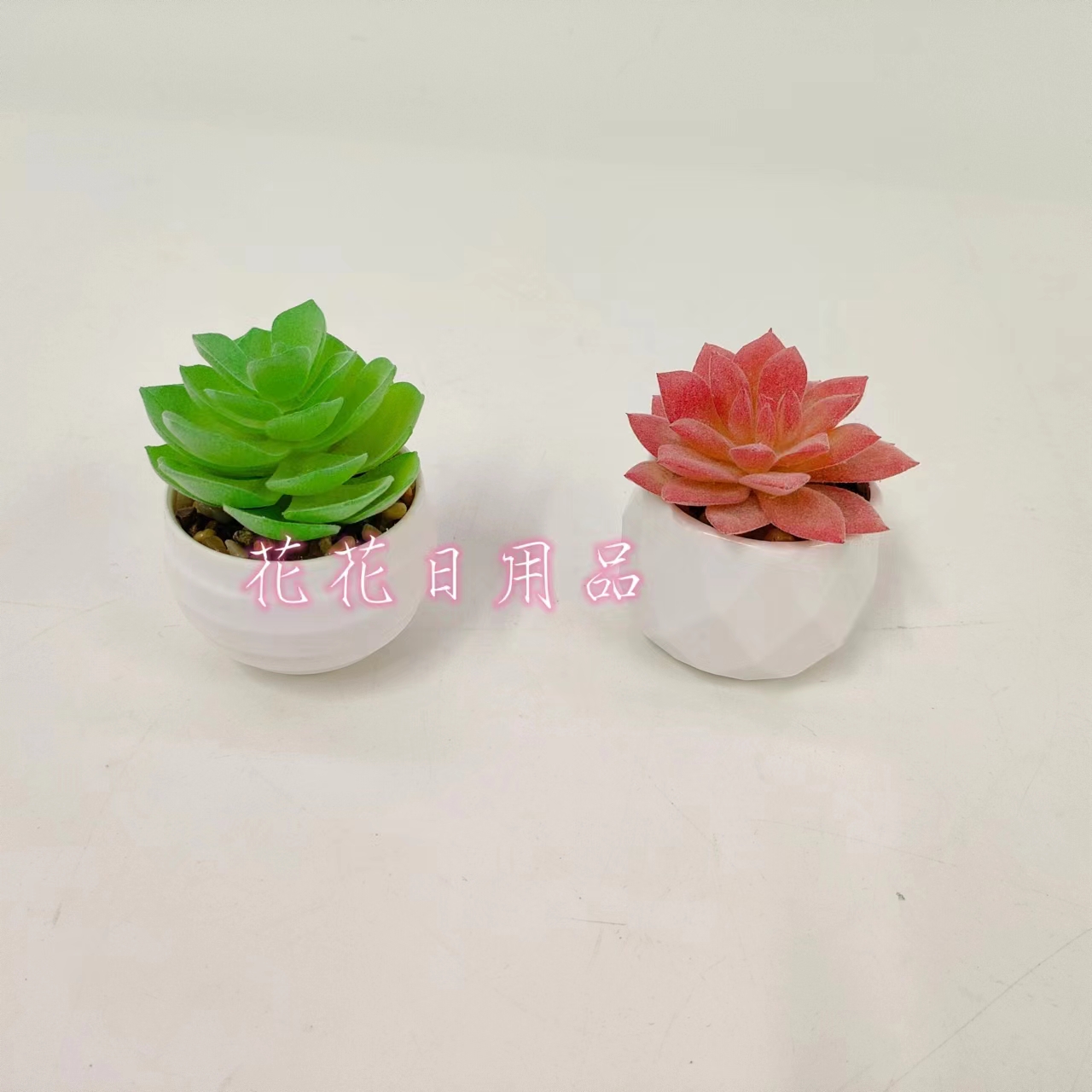 Artificial Flower Fake Flower Bonsai Mini Plastic Pot Small Fleshy Decoration details Picture