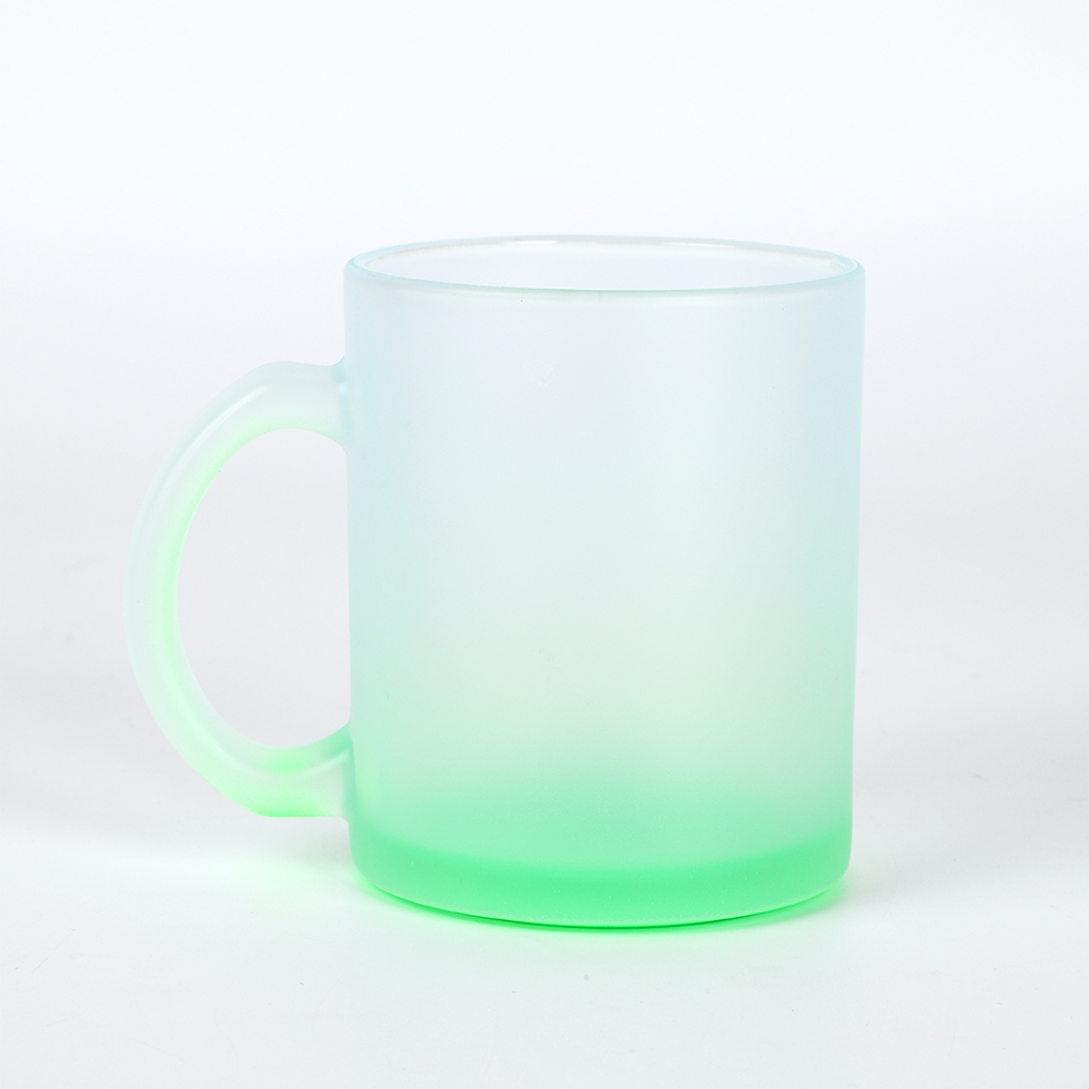 Heat transfer gradient color high appearance level colored frosted glass mug, ins transparent creative glass cup Application Scenario