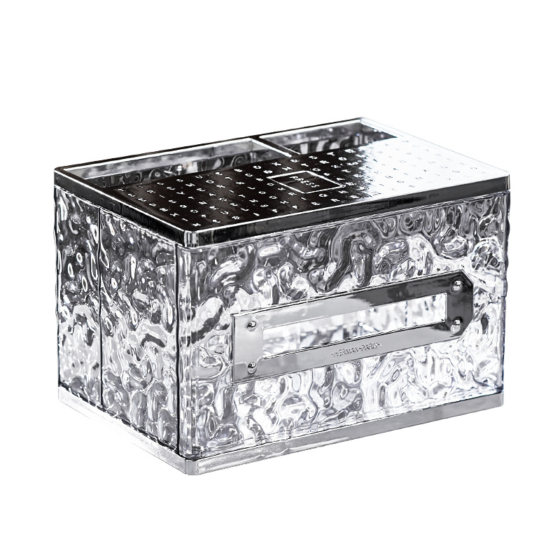 B78-23061 Tissue box Desktop Glacier pattern Storage Box, light luxury multi-functional home living room tissue box detail image 14