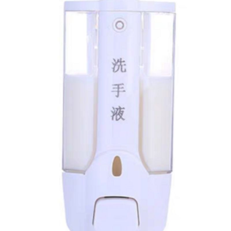 Wall-mounted manual double-head body wash bottle box for hotel bathrooms, soap dispenser, hand sanitizer dispenser, no need for drilling