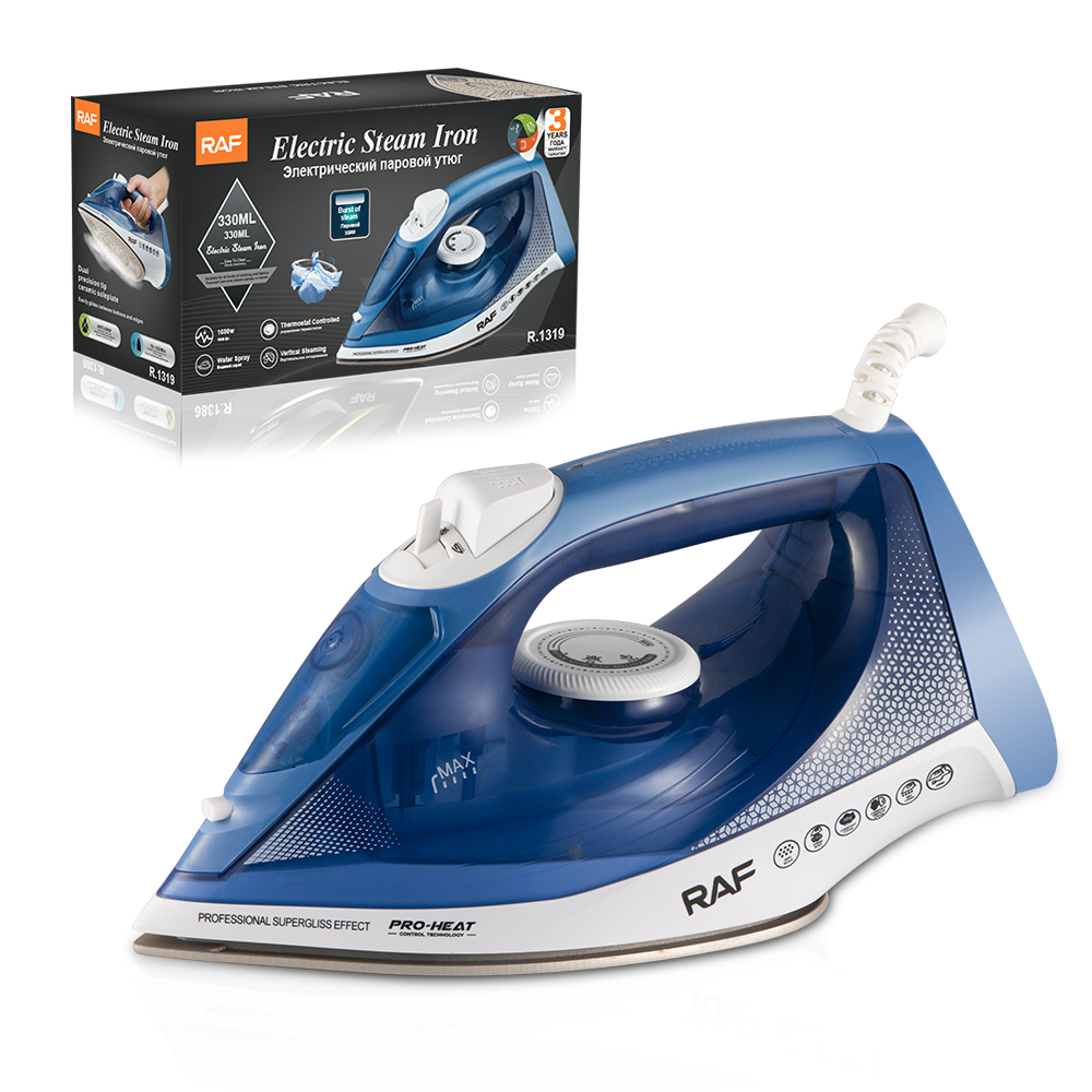 RAF European standard cross-border household steam iron, handheld hanging electric iron with wire, dry and wet dual-purpose, 1600W details Picture