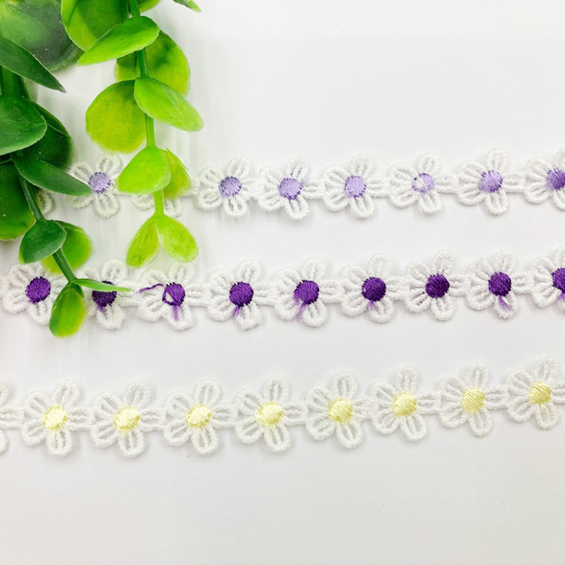 小条码花边水溶花芯多色花个服饰发饰帽饰领口袖口家纺手工辅料