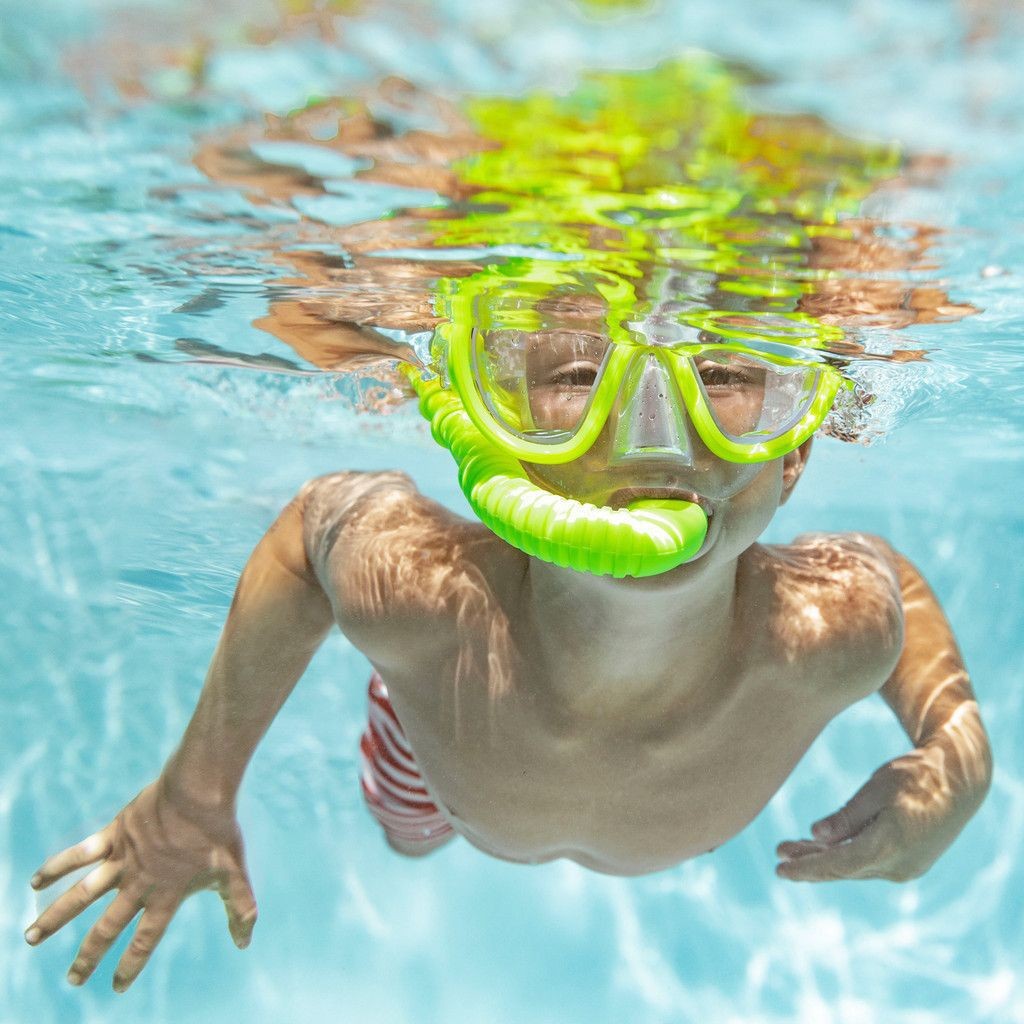 INTEX55642 green swimming goggles breathing tube combination diving goggles with breathing tube swimming goggles wholesale