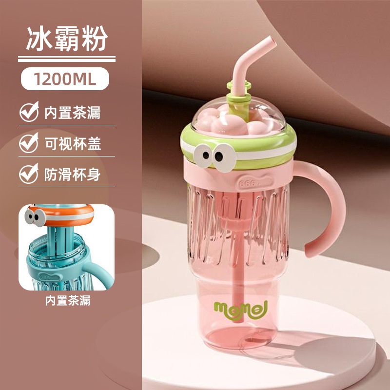 T48-BJK03 Ice King Cup: Simple Summer large-capacity water cup, portable plastic straw cup for girls' high school students with good looks Application Scenario
