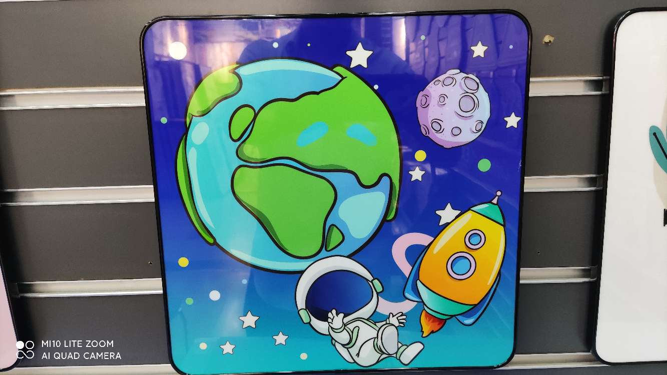 火箭太空，版画水晶画