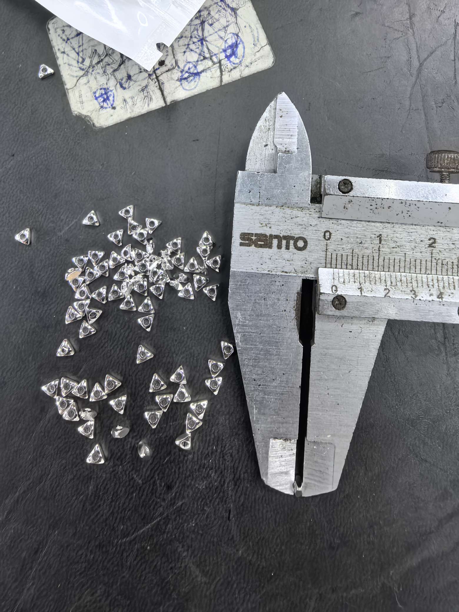 3*3 triangular arc separator thick silver detail image 2