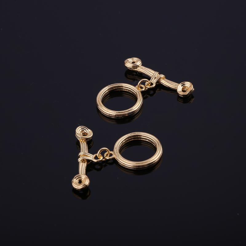 OT buckle pure copper real gold electroplated bracelet necklace connecting buckle DIY jewelry accessory TO rod jewelry finishing Specification image