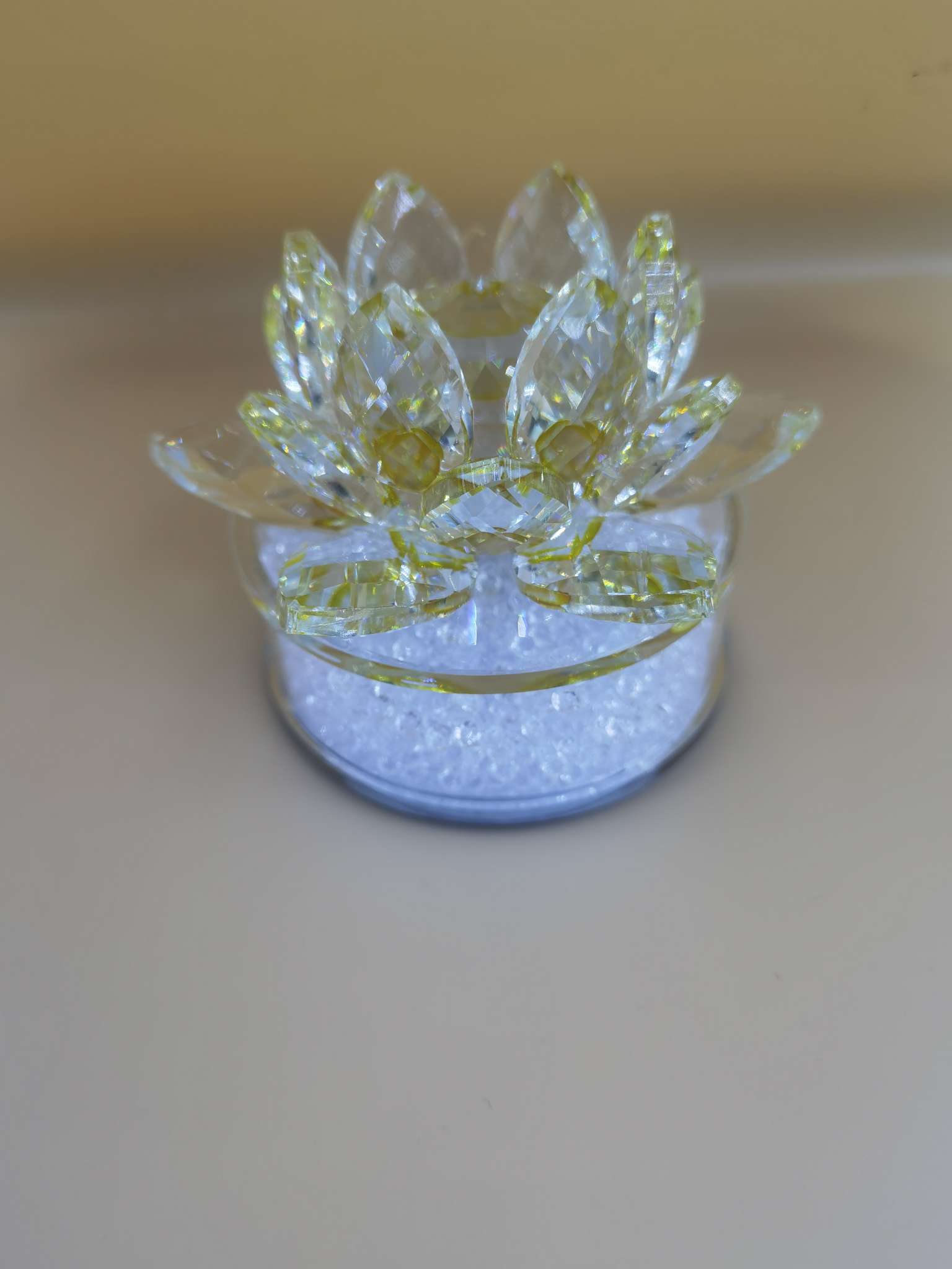 奥地利水晶球烛台装饰 念佛机礼品 精致水晶工艺品 独特设计艺术品收藏