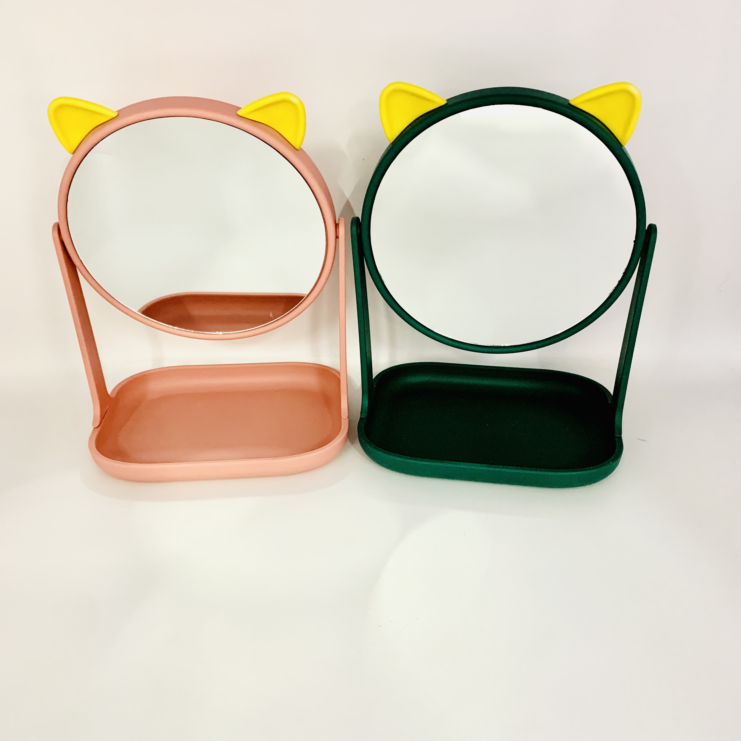 大热流行韩式化妆镜美妆镜立式糖果色小台镜产品图