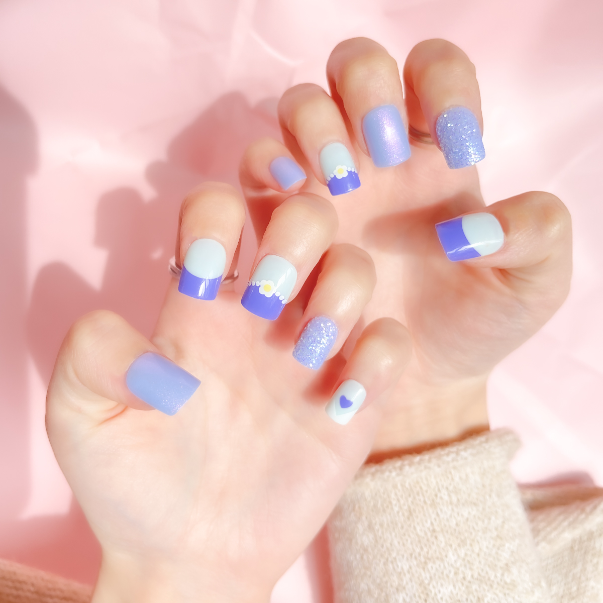 24-piece detachable and wearable nail art pieces in multi-color short nails, a best-selling product for foreign trade Item Picture