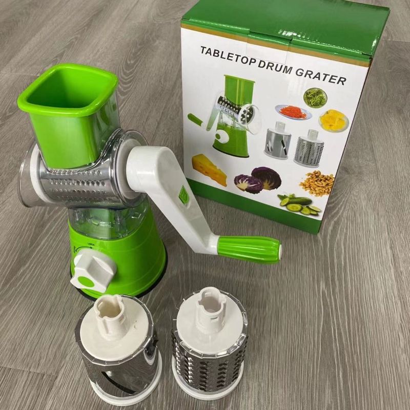 Household kitchen shredder, grater, vegetable cutter, hand-cranked vegetable cutter, multi-functional hand-cranked drum potato maker