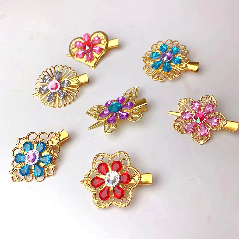 Cute ancient-style metal hair clips, bangs hair accessories, 20 girls' hair clips for wholesale at the entrance of primary schools, creative accessories, grab hair accessories Specification image