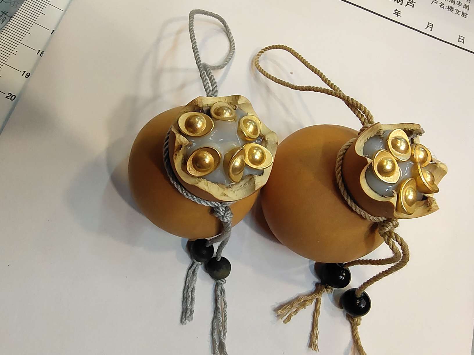 中国风手工艺品 纸扇木扇 竹质工艺品 红酒架玻璃杯 女夏季礼品精选详情图3