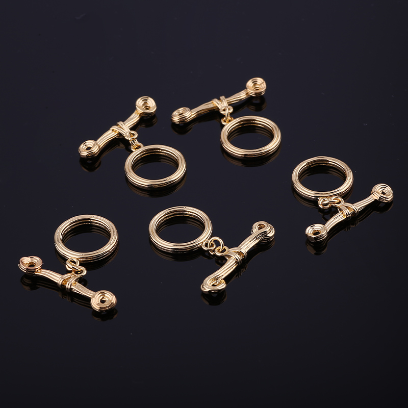 OT buckle pure copper real gold electroplated bracelet necklace connecting buckle DIY jewelry accessory TO rod jewelry finishing Application Scenario