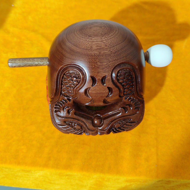 Taiwanese rosewood wooden fish, lay Taoist and Buddhist wooden fish, rosewood wooden fish, old-fashioned wooden fish ritual implements, solid wood small wooden fish detail image 3