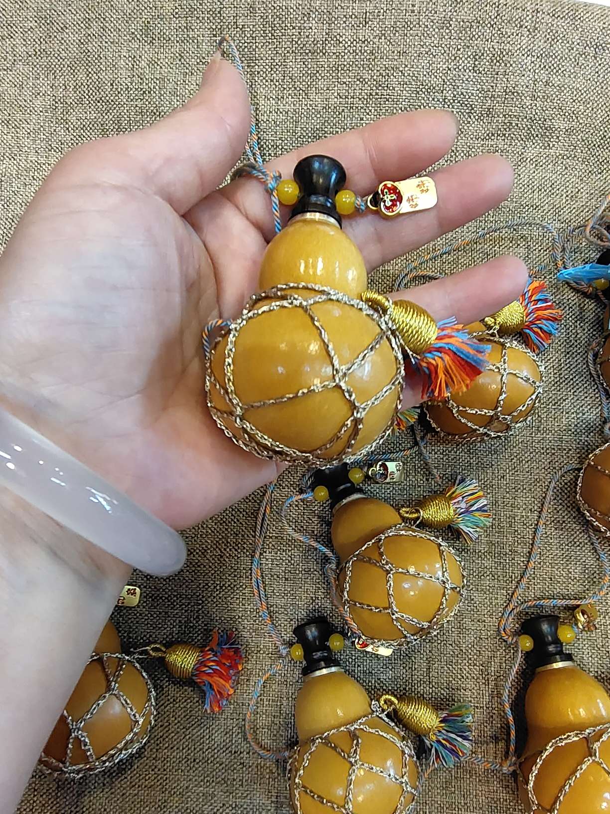 中国风手工艺品 纸扇木扇 竹质工艺品 红酒架玻璃杯 女夏季礼品精选详情图2