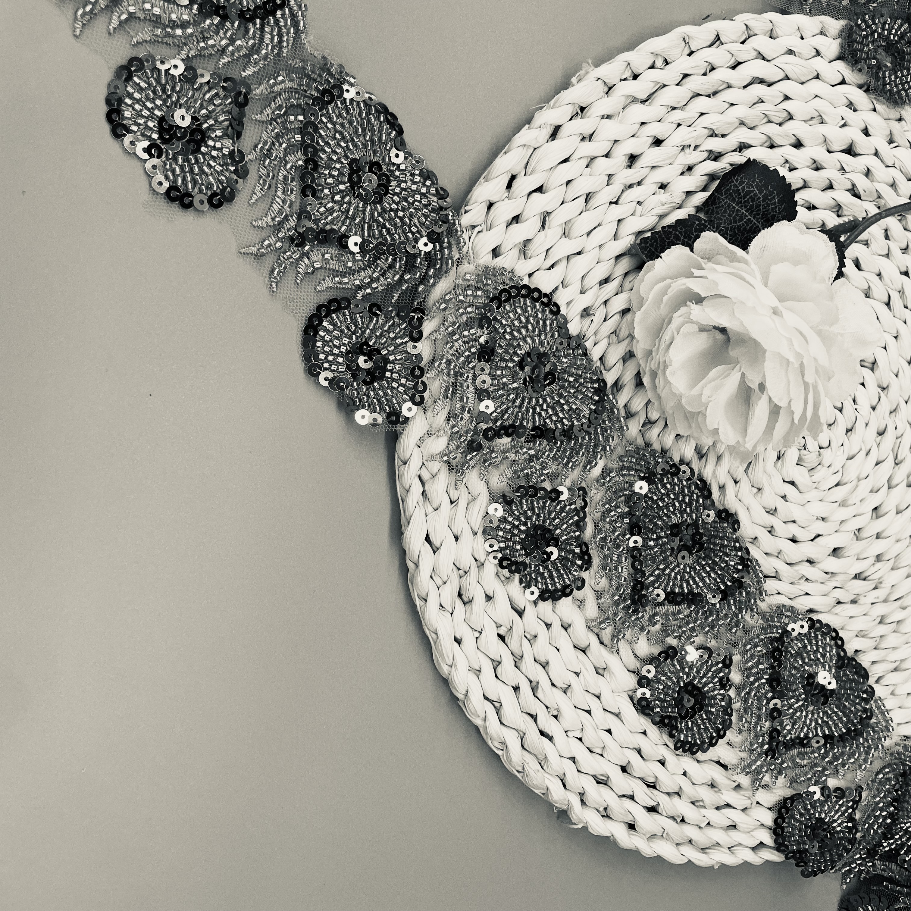 Exquisite bead-embroidered barcode crystal lace DIY jewelry lace Application Scenario