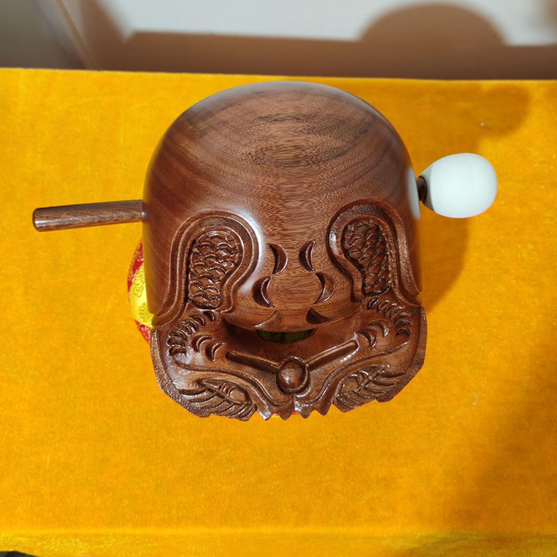 Taiwanese rosewood wooden fish, lay Taoist and Buddhist wooden fish, rosewood wooden fish, old-fashioned wooden fish ritual implements, solid wood small wooden fish detail image 4