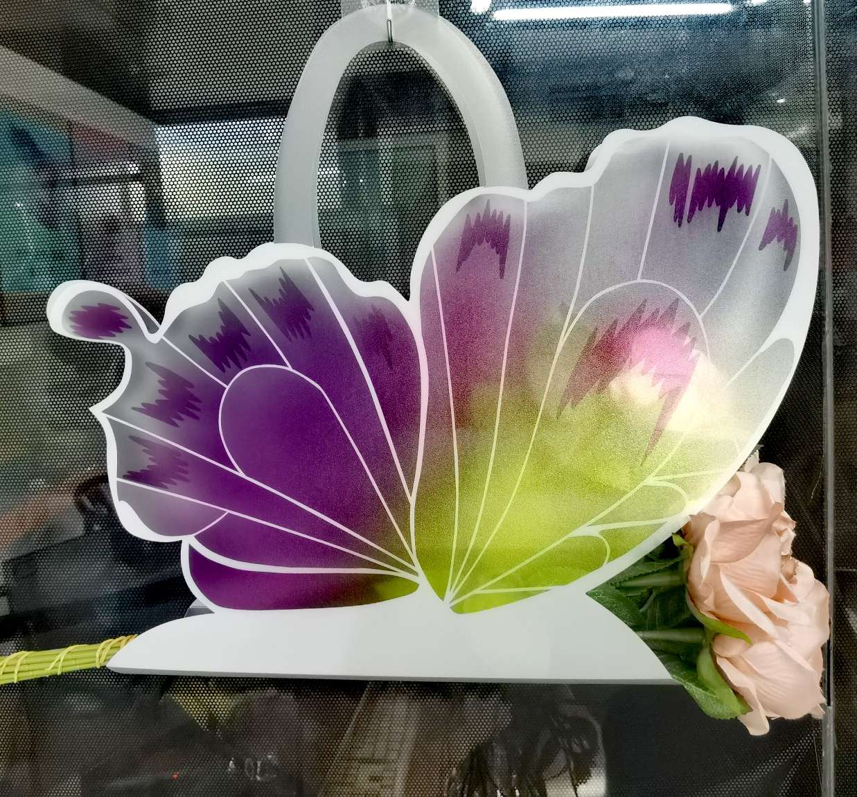 Cross-border butterfly flower handbag detail image 6