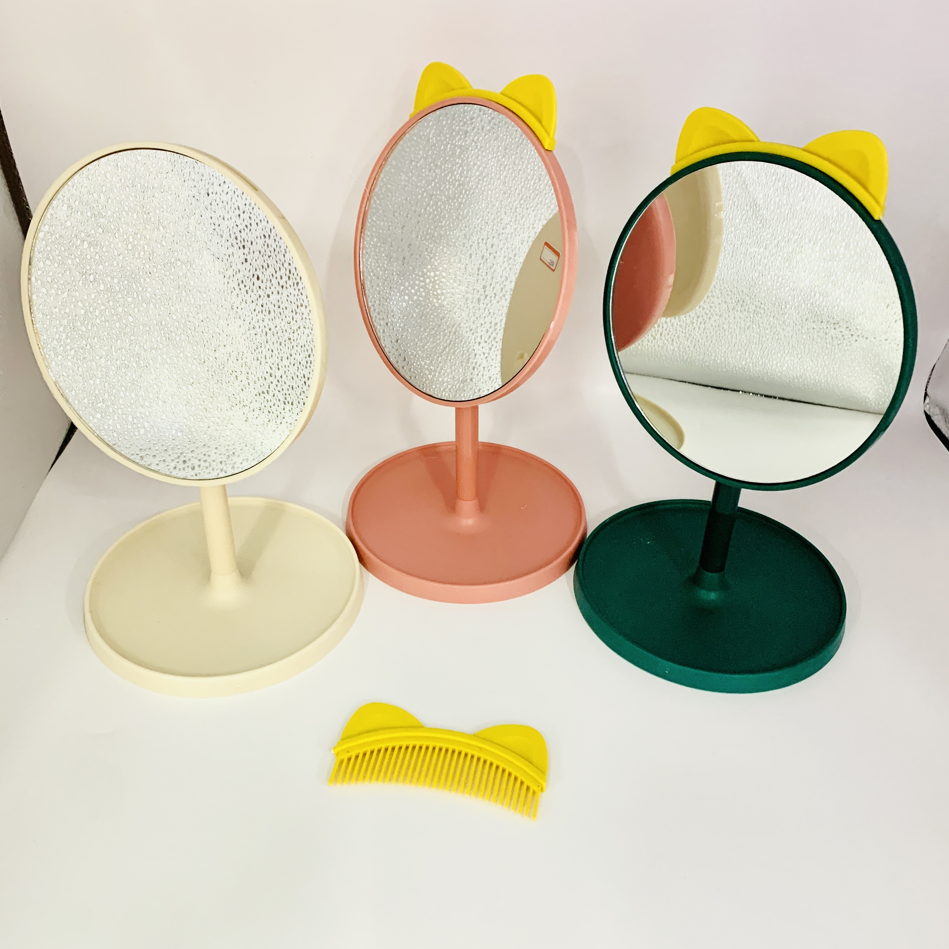 The highly popular Korean-style makeup mirror, beauty mirror, upright candy-colored high platform mirror details Picture