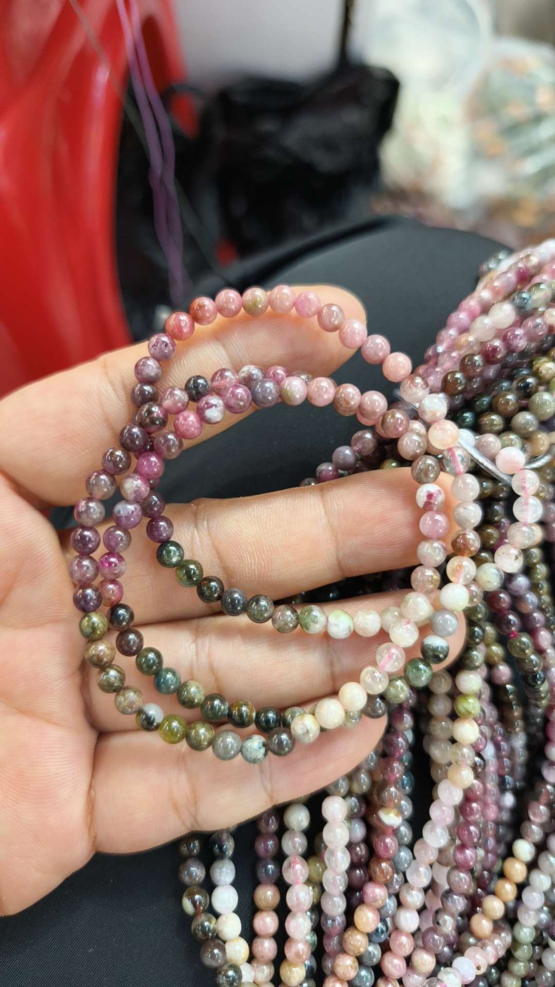 碧玺三圈手链图