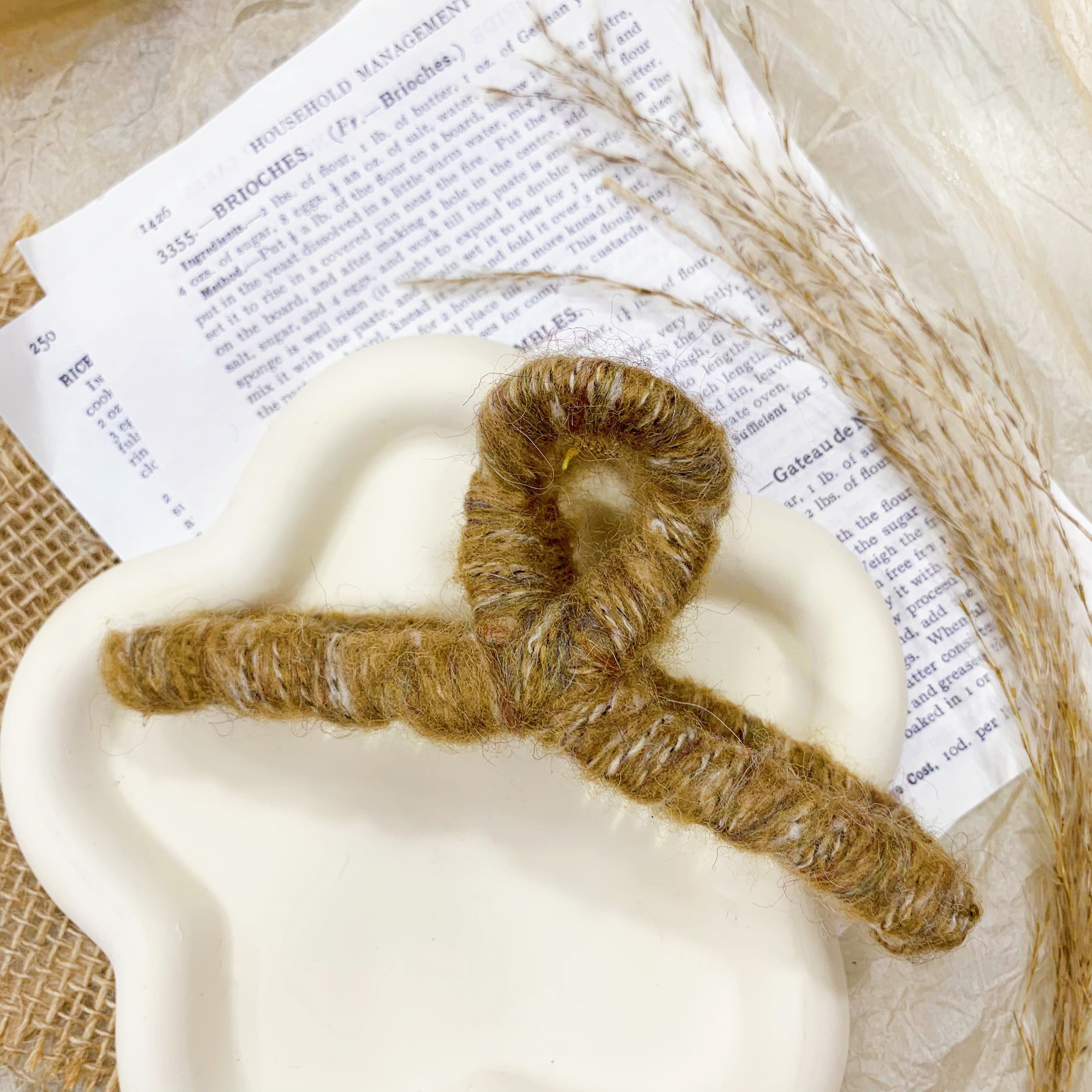 秋冬新款毛线鲨鱼夹发夹发饰抓夹详情8