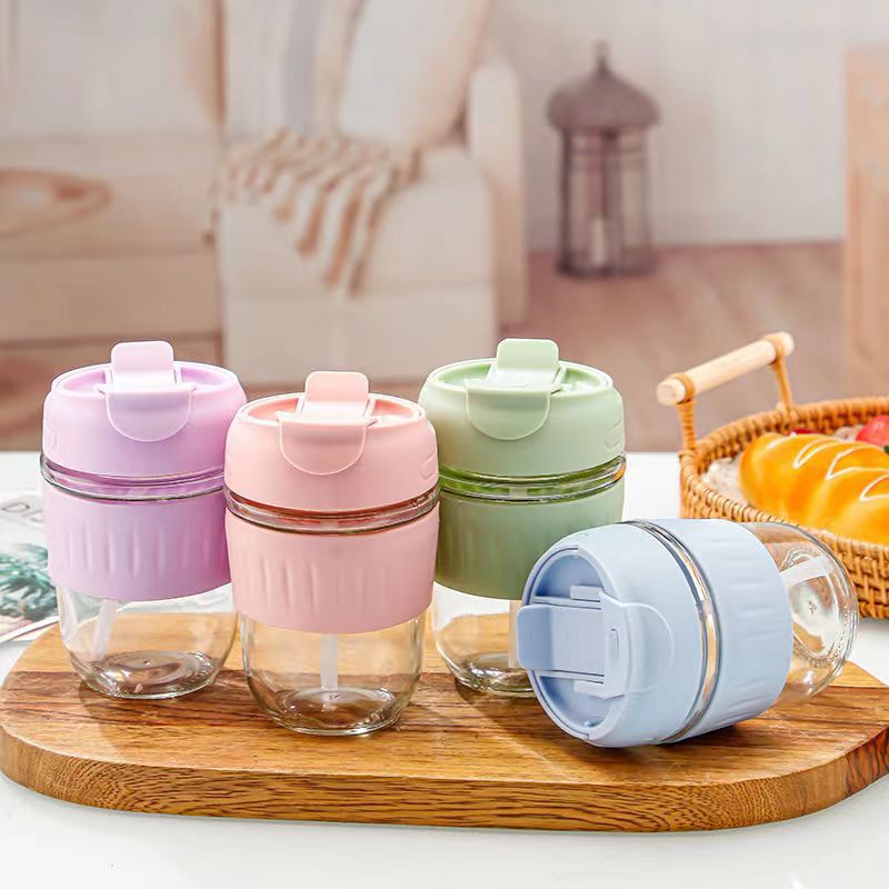 玻璃玻璃杯玻璃水杯双饮水杯吸管杯日用百货详情图3