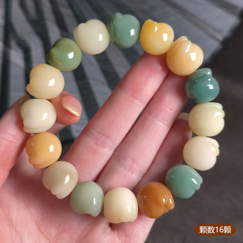 Charcoal-burned Bodhi cat paw cat Bodhi bracelet, natural white jade Bodhi finger soft hand-twisted cultural play bracelet manufacturer wholesale Application Scenario