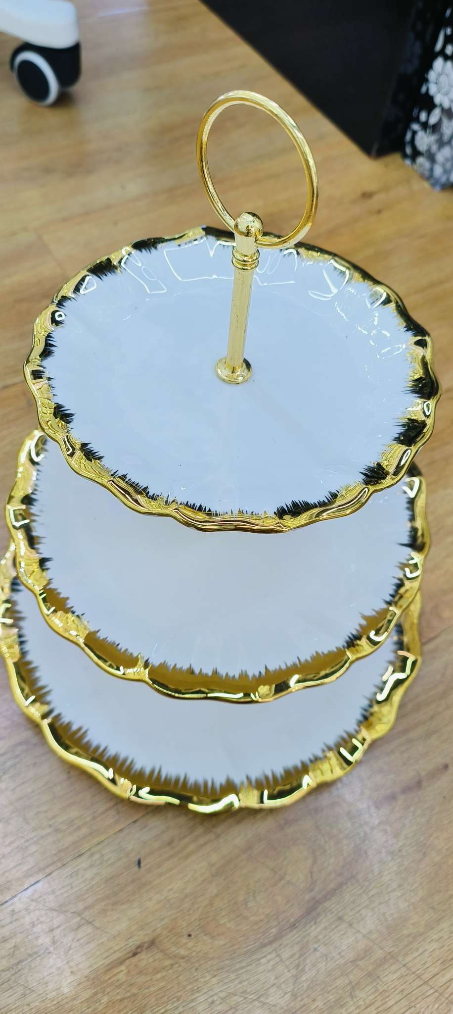  陶瓷工艺品礼品 陶瓷串盘三层两层 陶瓷 精致工艺品摆设 艺术品 均可定做陶瓷摆件详情图3