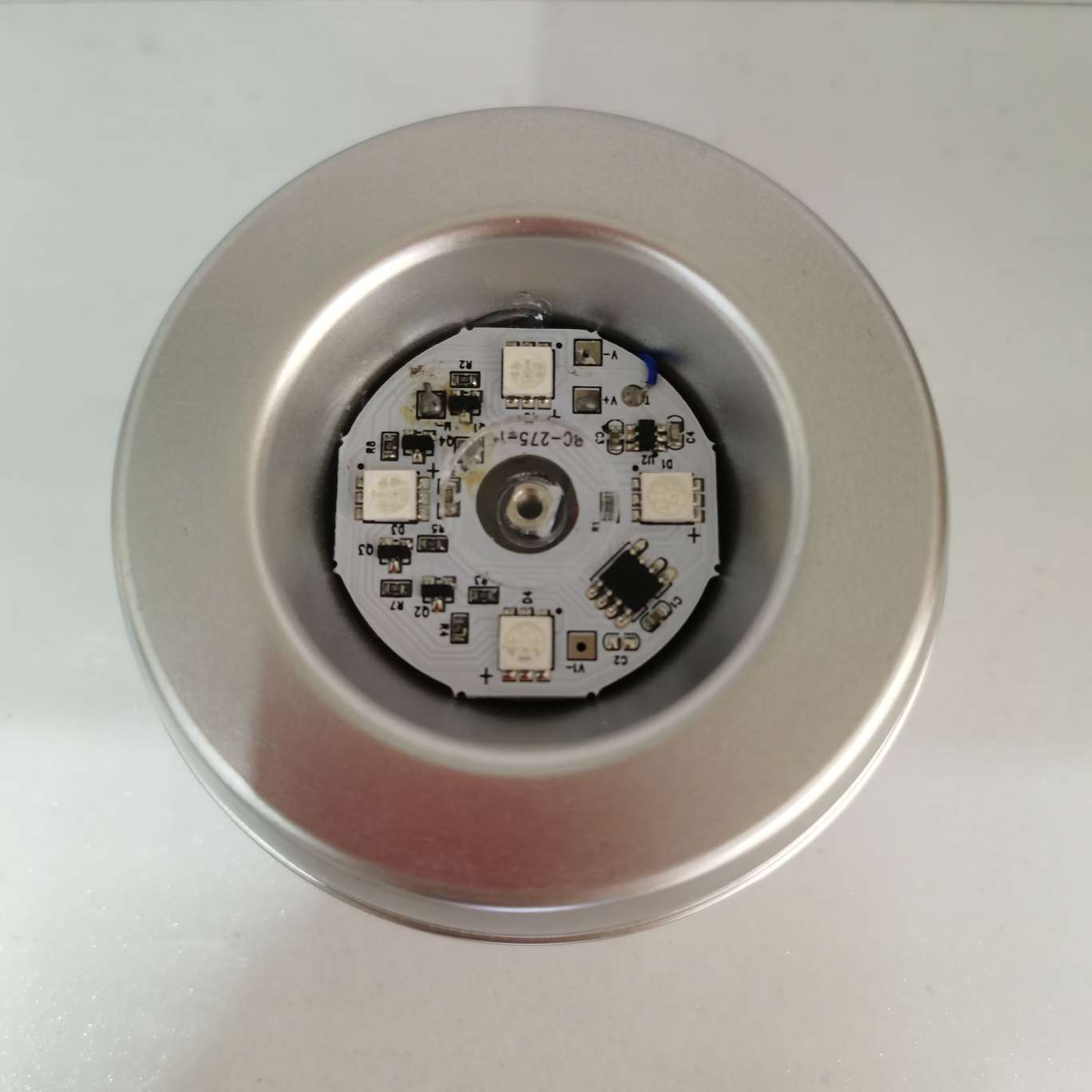 led发光旋转水晶球玻璃球底座灯座 插电usb展示灯产品图