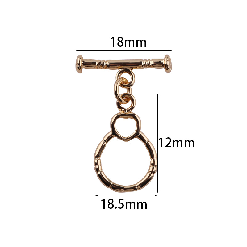 OT扣纯铜真金电镀手链项链连接扣DIY饰品配件TO棒珠宝收尾扣详情4