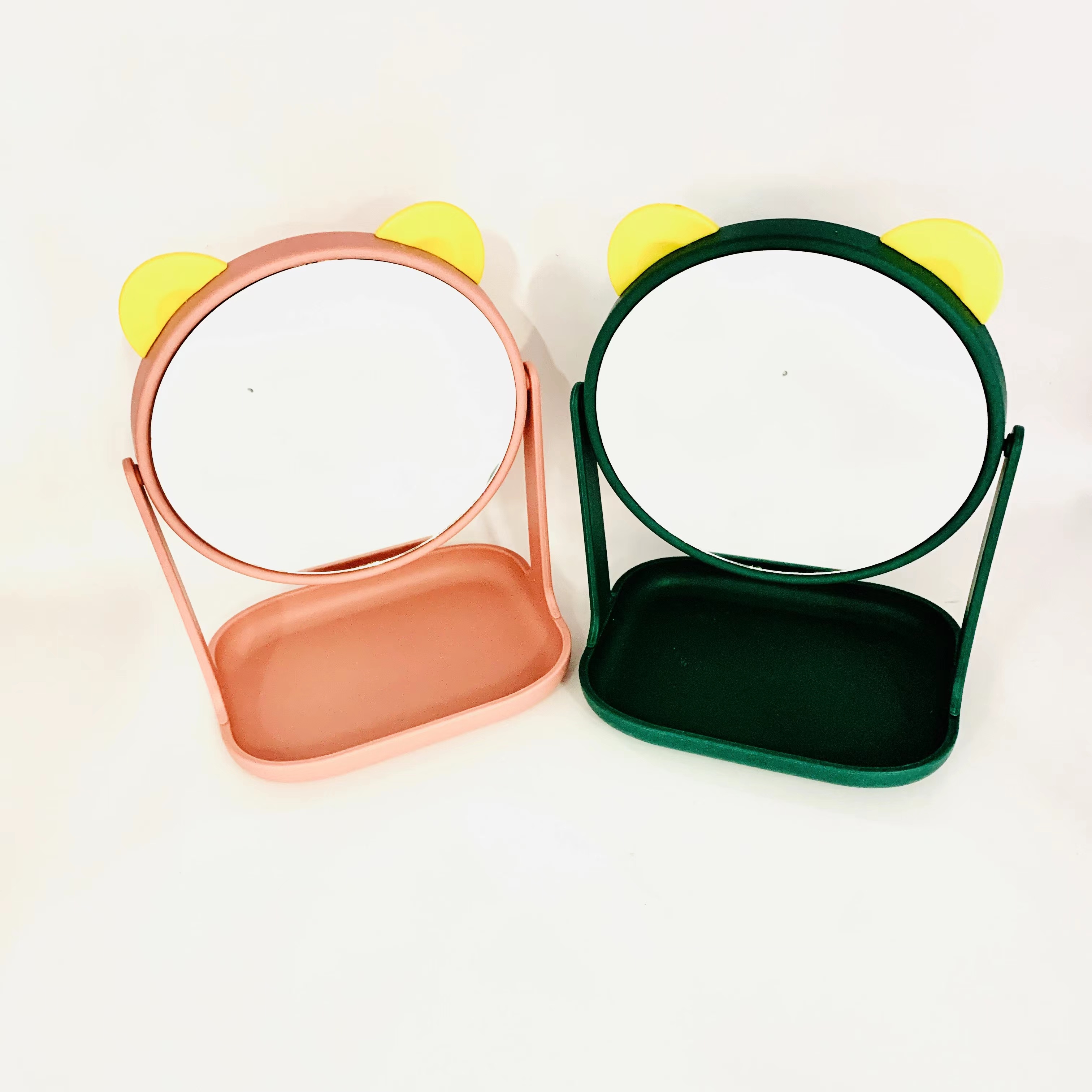 大热流行韩式化妆镜美妆镜立式糖果色小台镜细节图