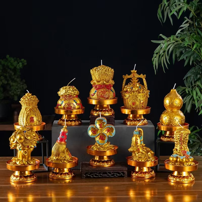 供佛堂莲花灯具/供佛佛教用品/念佛白底实物图