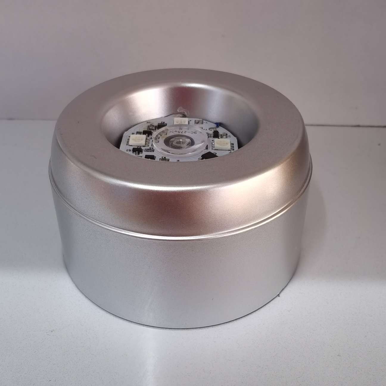 led发光旋转水晶球玻璃球底座灯座 插电usb展示灯