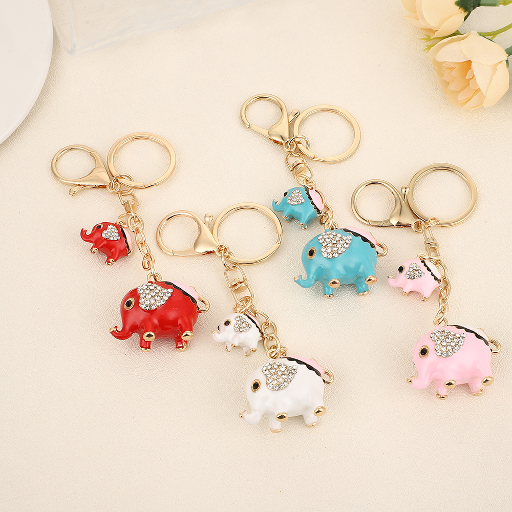 Keychains, special alloy elephant craftsmanship from Xishuangbanna, Yunnan, Thai souvenirs, small gifts Item Picture