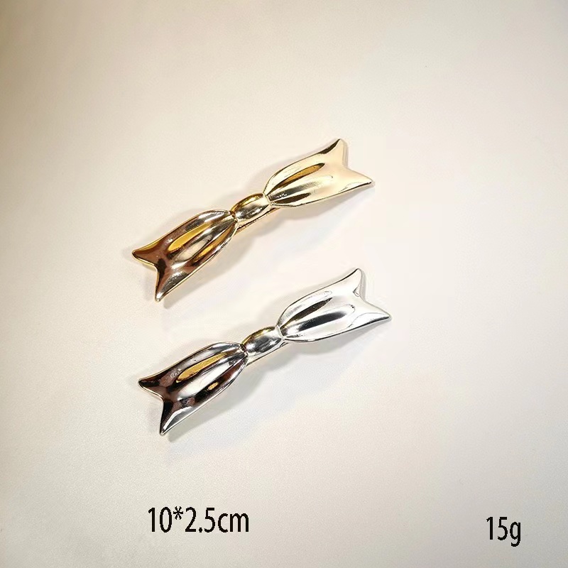 Bow hair clips, spring clips, alloy hair accessories, popular style, simple hair accessories, hair clips