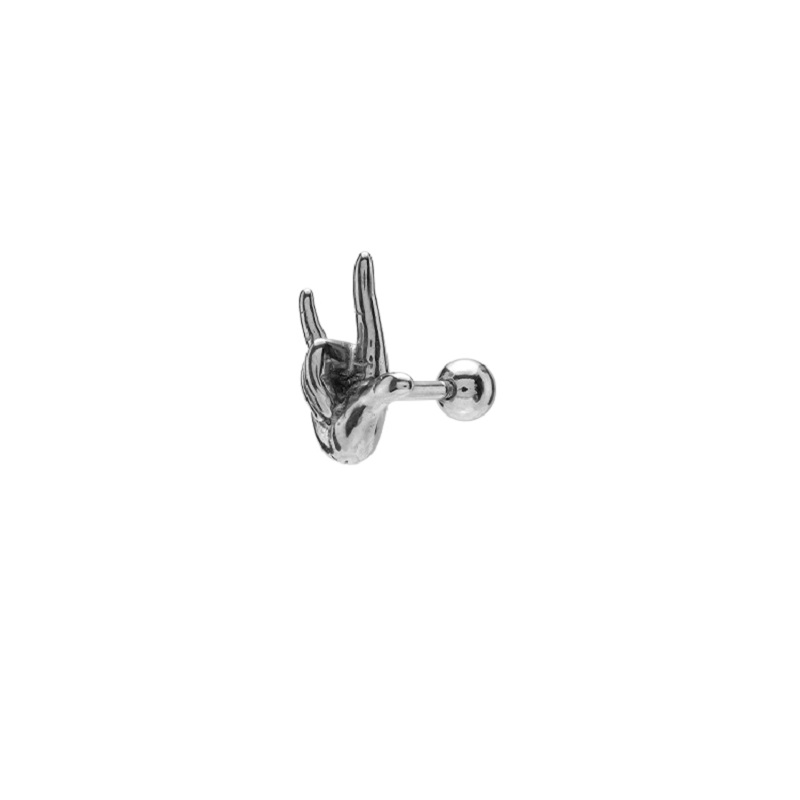 316 stainless steel earrings, retro punk earrings, trendy men's earrings, personalized women's stud earrings, Changsheng collection Item Picture