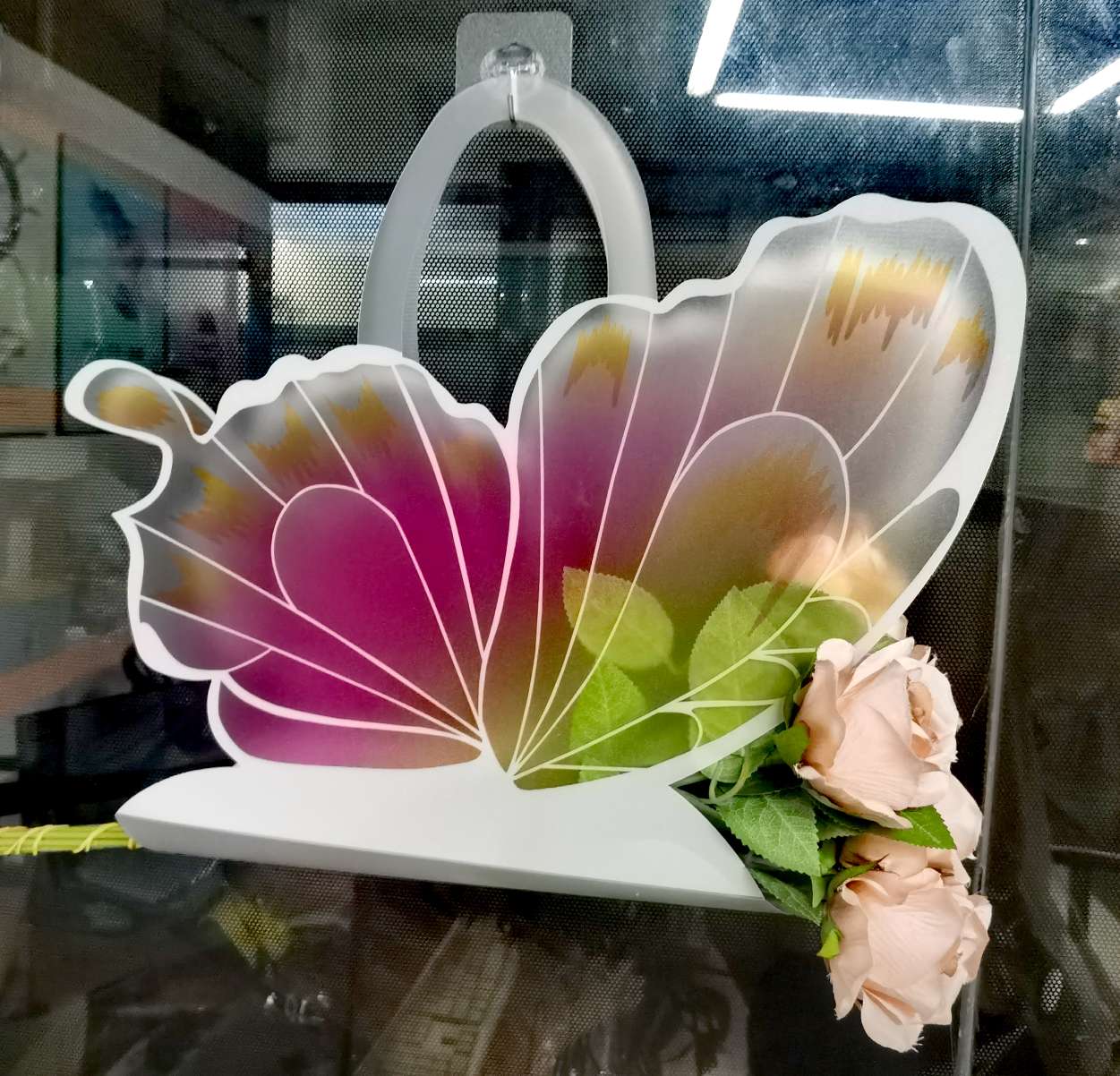 Cross-border butterfly flower handbag detail image 5