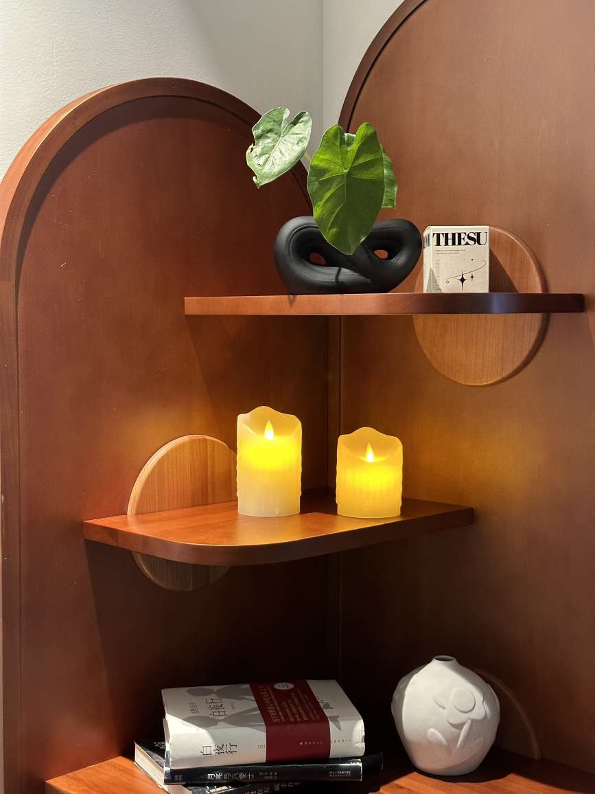 仿真蜡烛电子蜡烛灯真蜡外壳材质灯芯仿真摇摆聚会婚庆氛围营造细节图