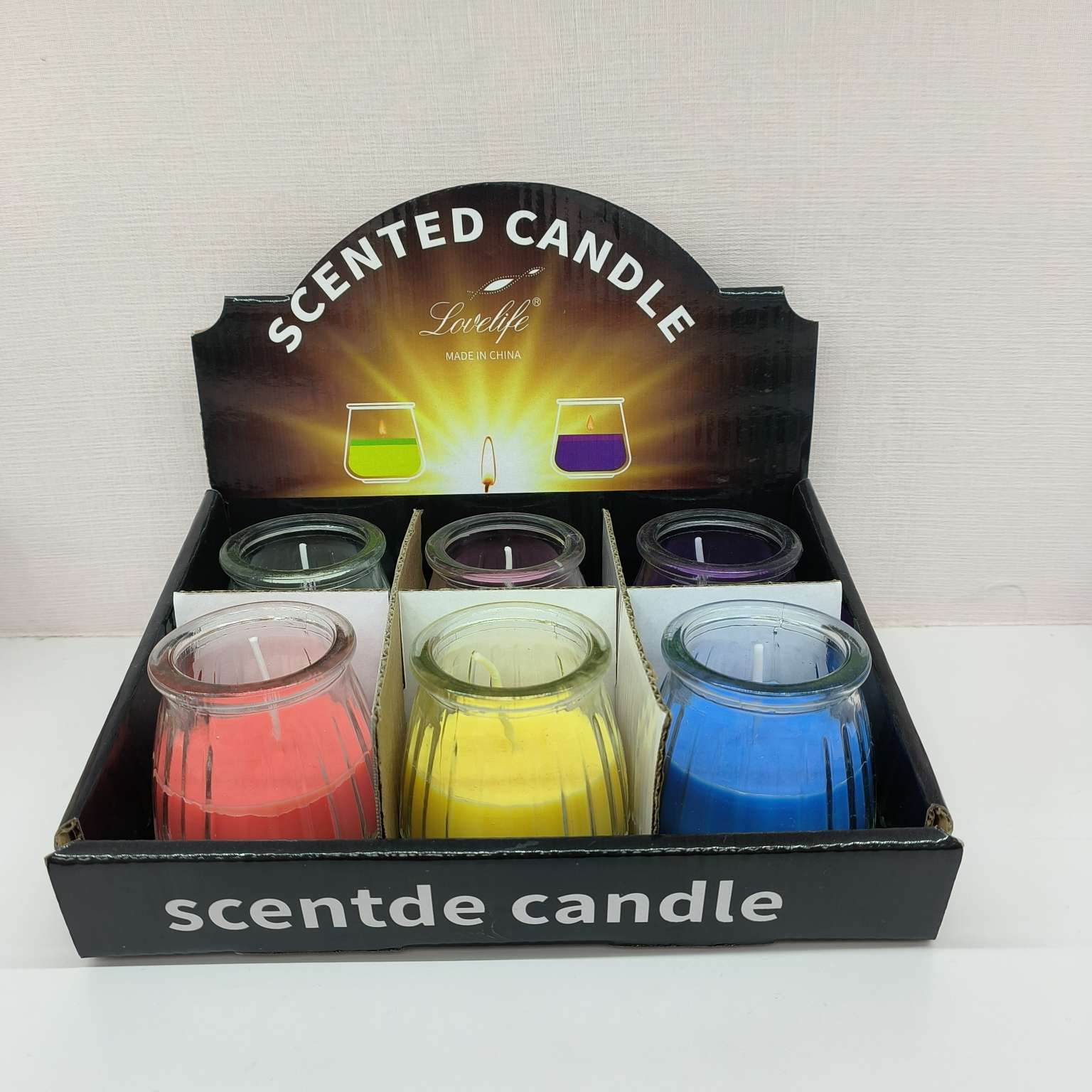 香薰蜡烛 玻璃杯蜡 香味彩色蜡烛 氛围佳品 工厂直销蜡烛香薰