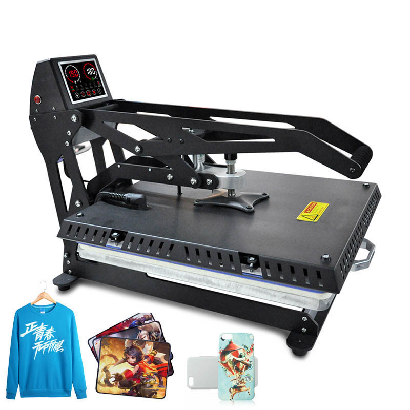 40*60 heat transfer touch screen European-style flat plate machine, portable heat transfer heat stamping machine, logo iron, heat press machine, T-shirt printing Specification image