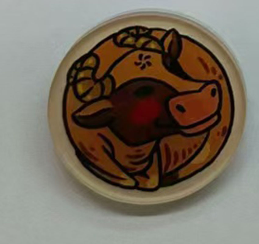 亚克力徽章/胸牌-十二生肖系列-牛