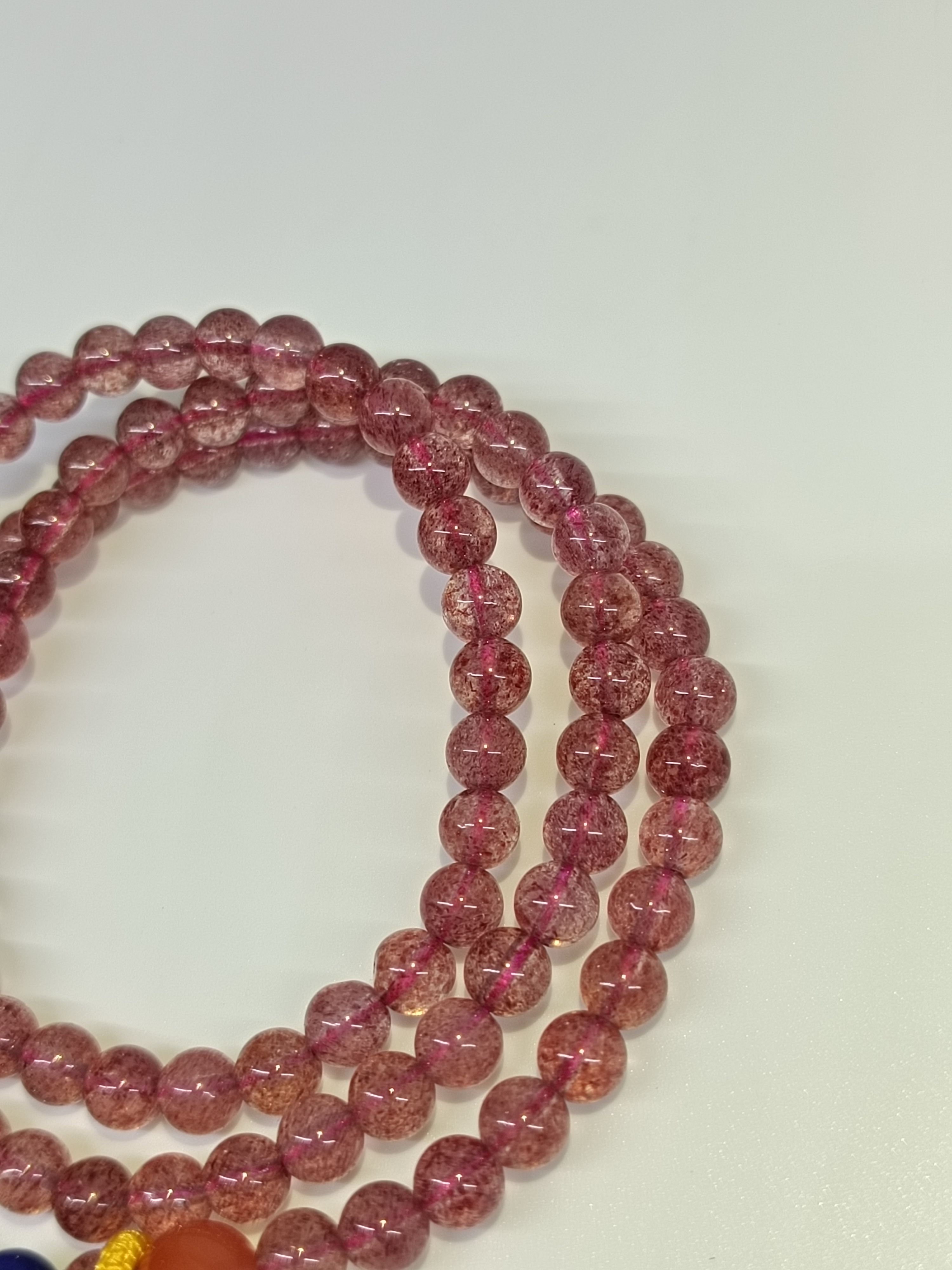 轩昂珠宝 巴西天然草莓水晶多绕手串  时尚天然单品  详情3