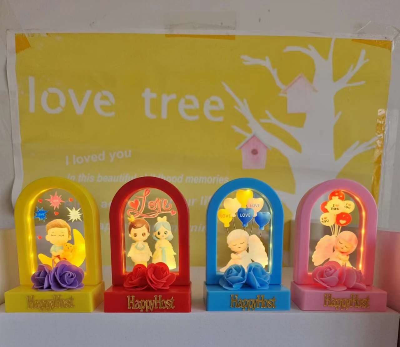 招财猫/网红灯/风铃/读书架双拼/花朵首饰盒产品图