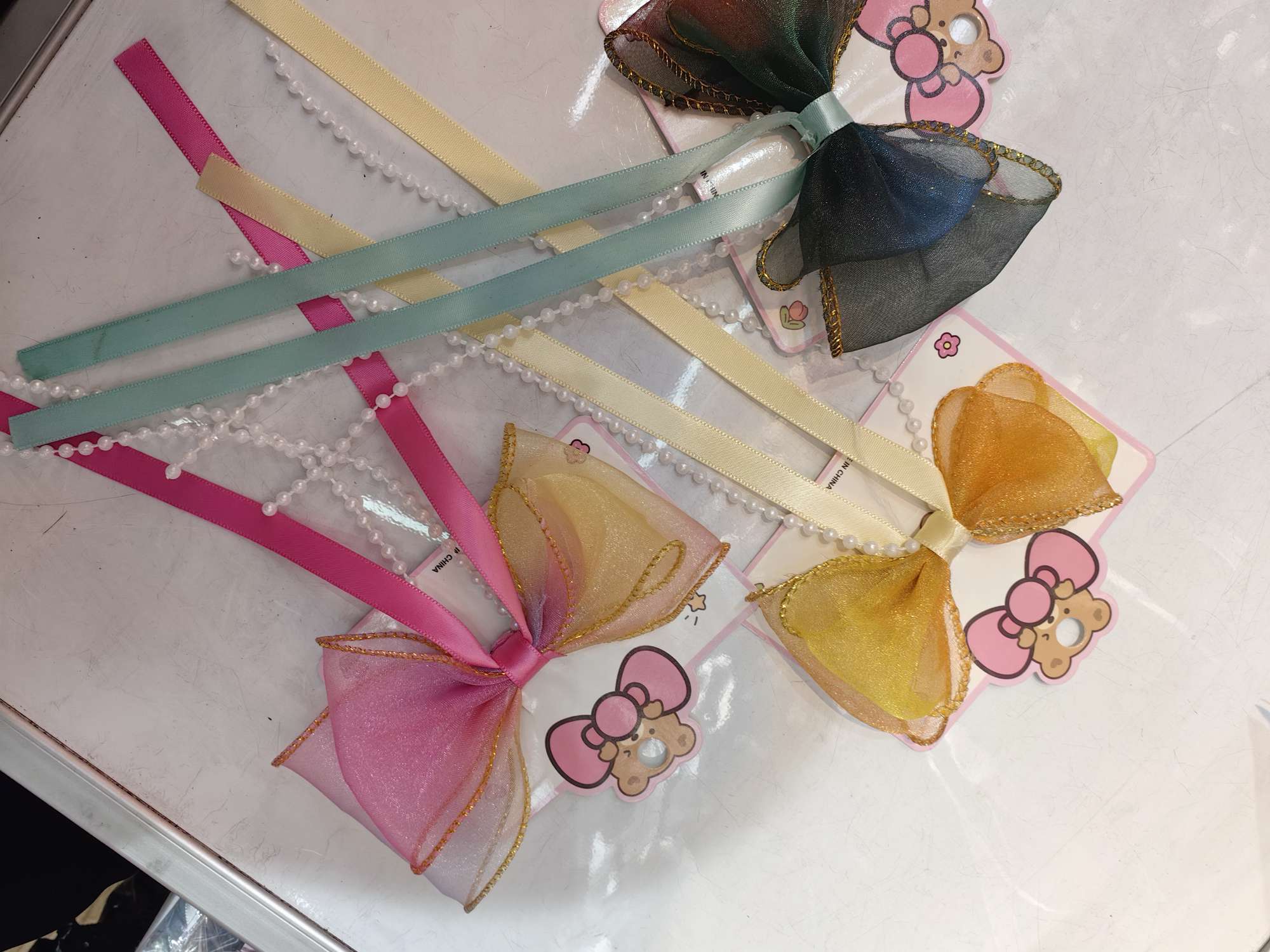 儿童发饰女童飘带蝴蝶结头饰网红女宝宝卡通时尚潮流丝巾发带配饰发夹女童夏季可爱