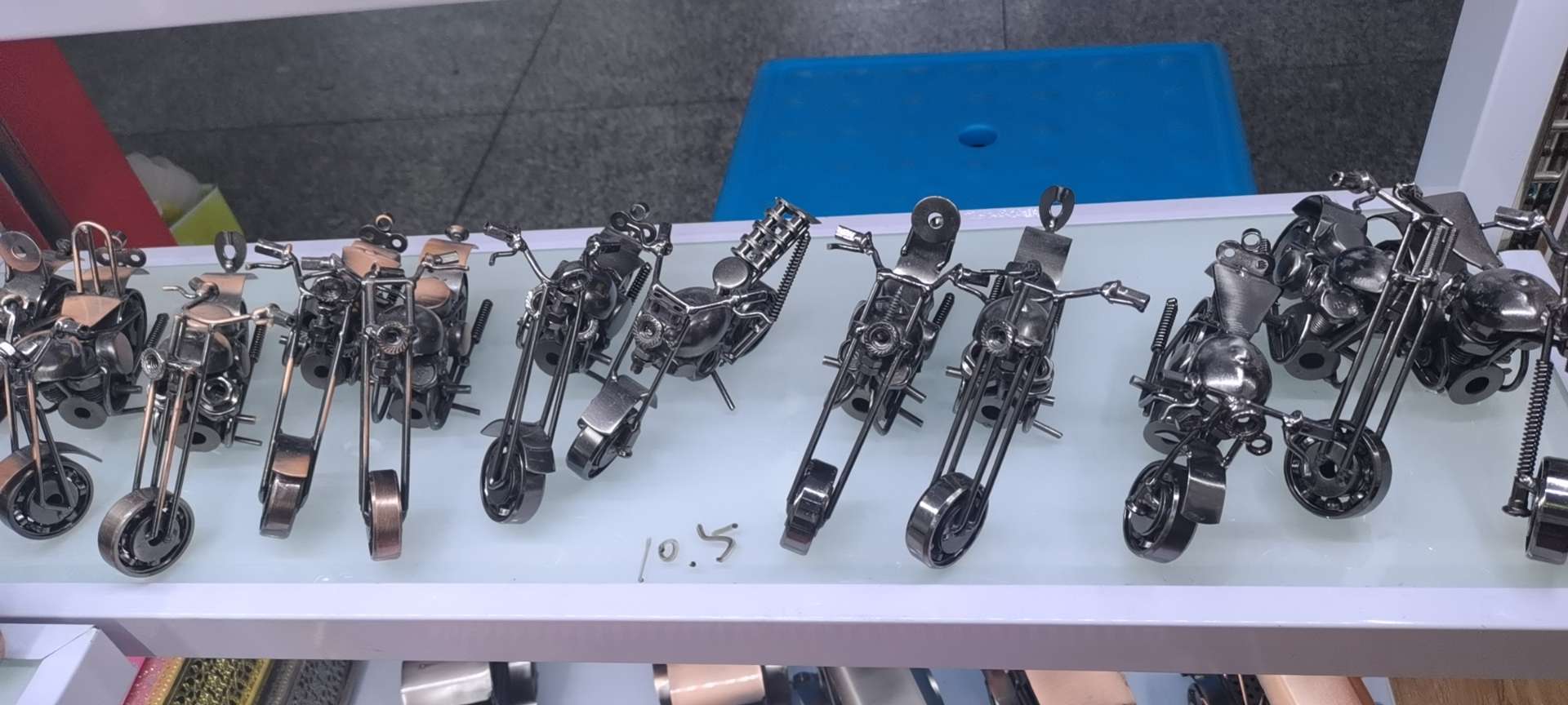 复古金属工艺品铁艺摩托车摆件创意家居白底实物图